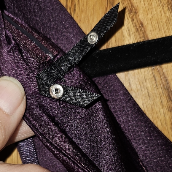 Banana Republic 100% Silk Dress Sleeveless Eggplant Color Lined Size 10 - Picture 5 of 13